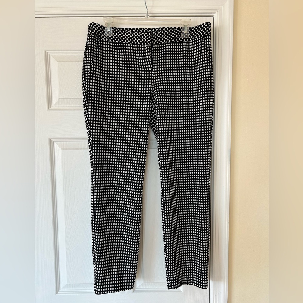 Expresss black and white checkered columnist pant sz 10